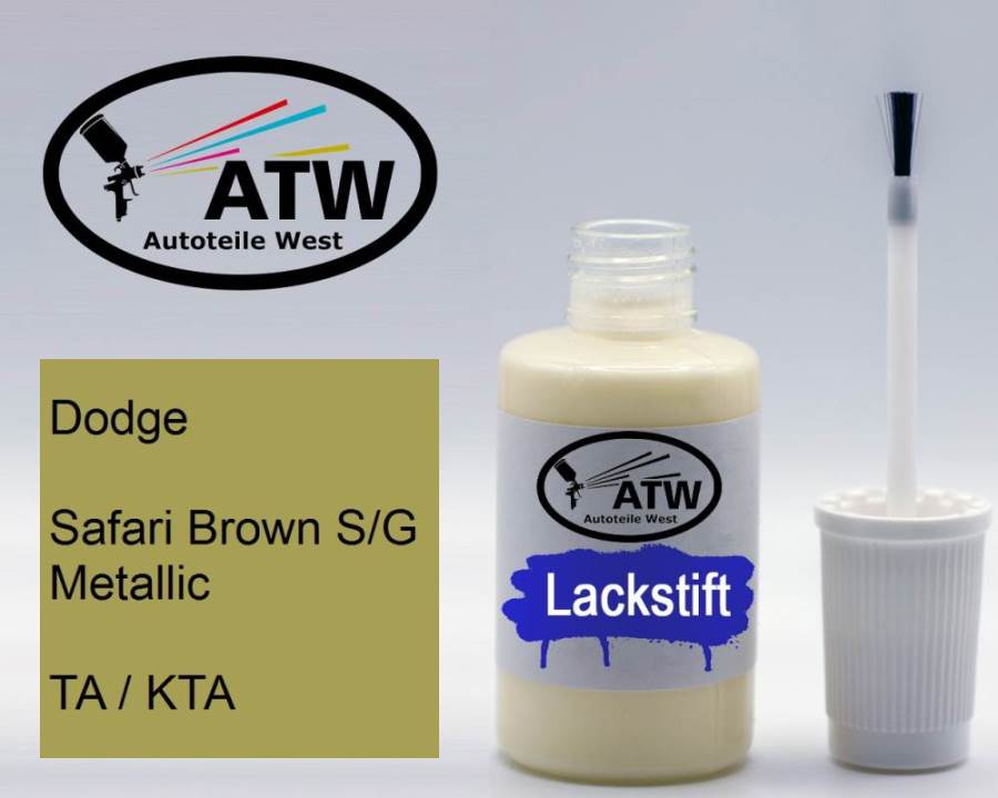 Dodge, Safari Brown S/G Metallic, TA / KTA: 20ml Lackstift, von ATW Autoteile West.